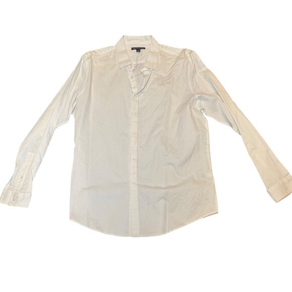 I.N.C.International Concepts Men's Bolt Chain Button-Down White Shirt Size L - Picture 1 of 6